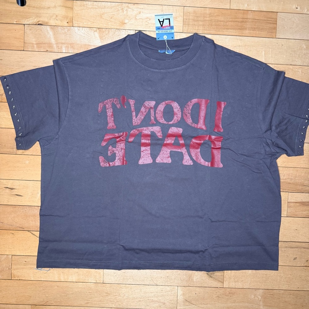 Lifted Anchors Grey/Red Don't Date Tee sz 3XL